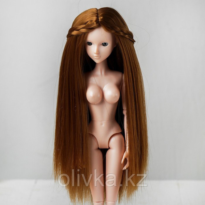 Волосы для кукол «Прямые с косичками» размер маленький, цвет 28 - фото 2 - id-p71458169
