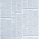 Бумага упаковочная крафт "Газета", синий, 0,55 х 10 м, 70 г/м², фото 2