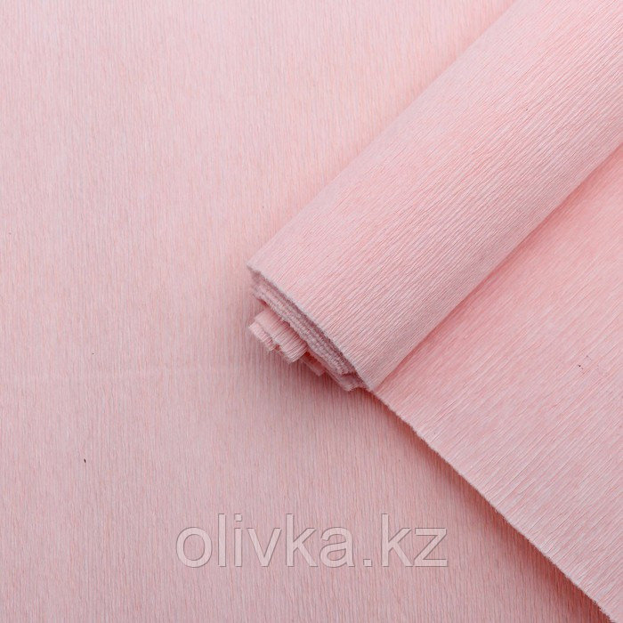 Бумага гофрированная светло-персиковая (камелия), 0,5 х 2,5 м
