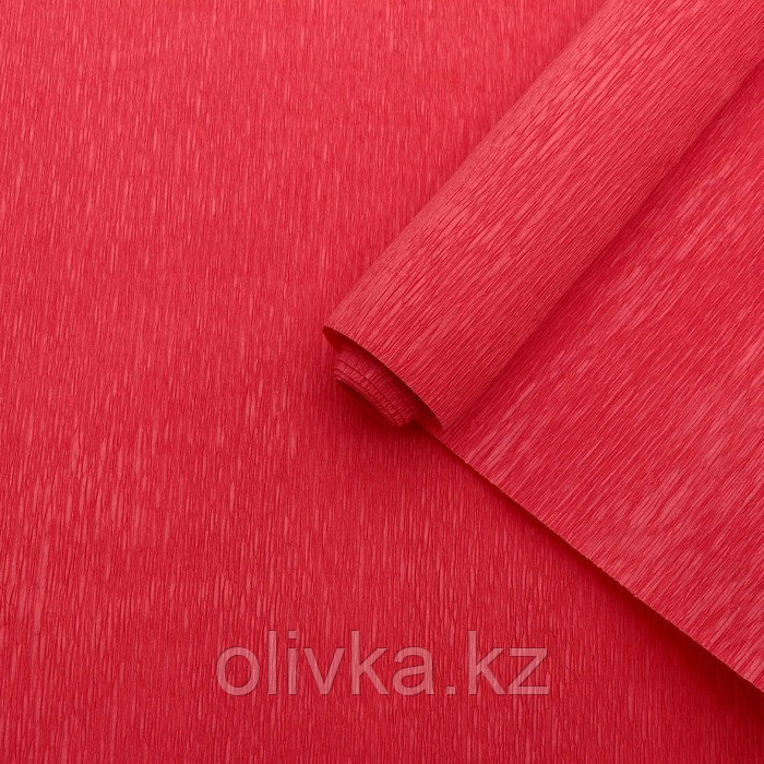Бумага гофрированная красная, 0,5 х 2,5 м