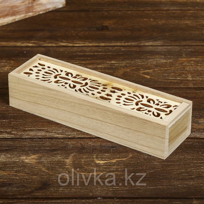 Шкатулка под роспись «Орнамент», дерево, 4 × 19,3 × 5,5 см