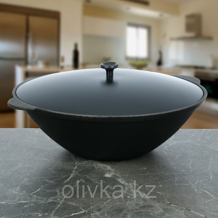 Сковорода WOK 3,5 л, с алюминиевой крышкой