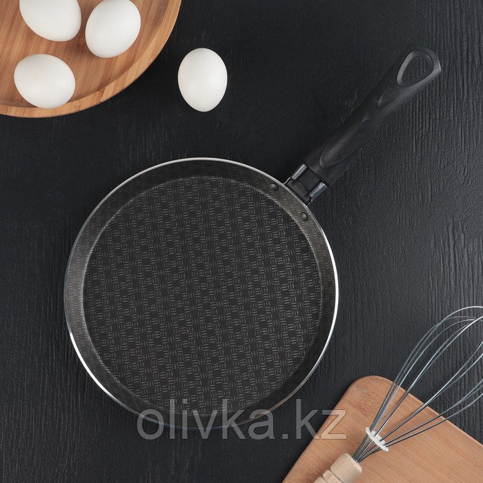 Сковорода блинная «Русская кухня», лён, 22 см