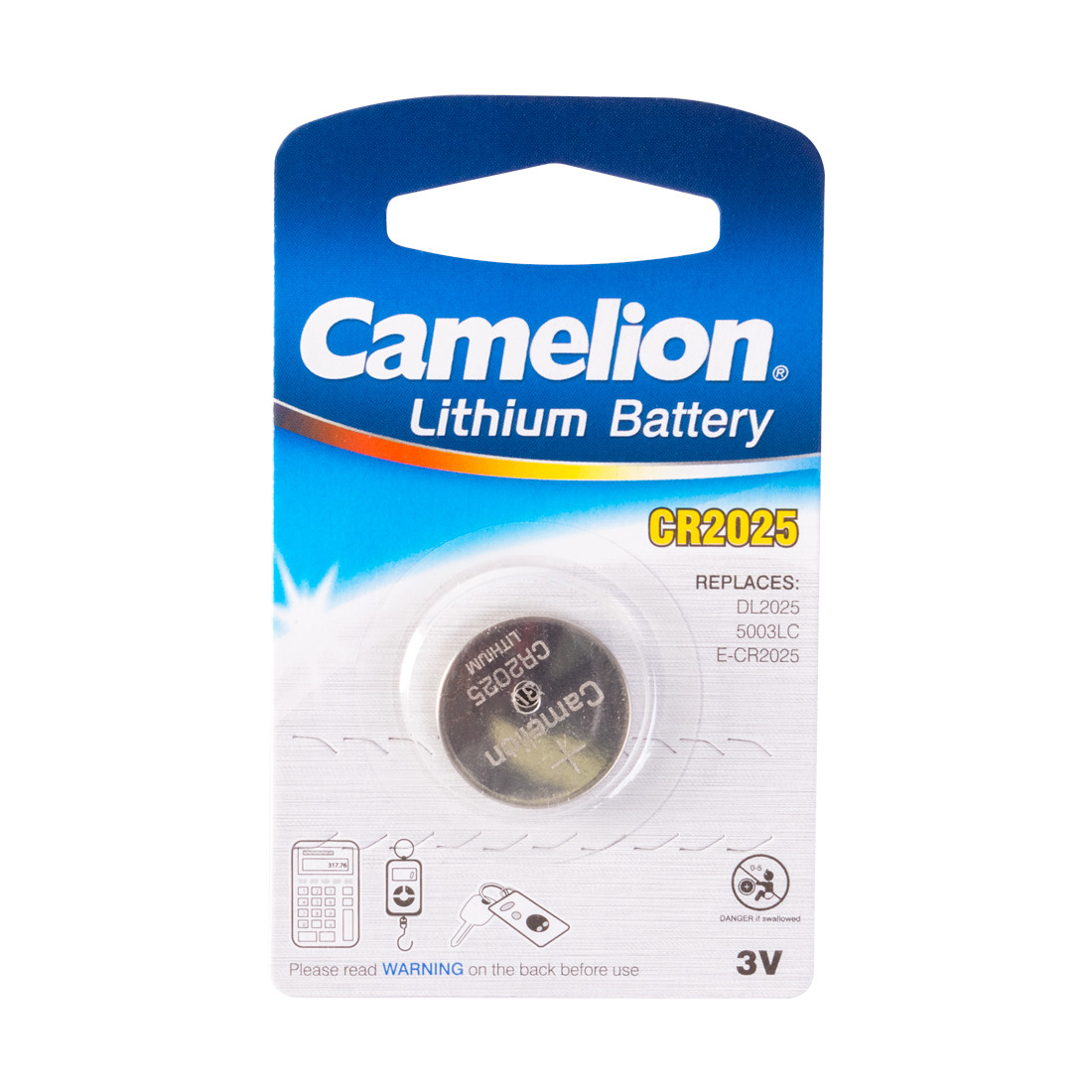 Camelion CR2025-BP1 Батарейка Lithium Battery, CR2025, 3V, 220 mAh, 1 шт.