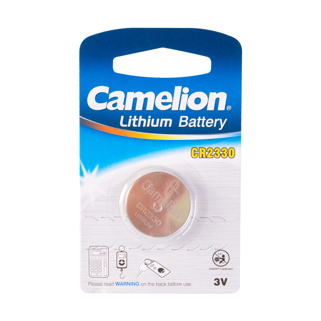 Camelion CR2330-BP1 Батарейка Lithium Battery, CR2330, 3V, 220 mAh, 1 шт