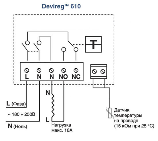 Терморегулятор DEVIreg 610 в герметичном корпусе - фото 4 - id-p71501273