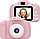 Детский цифровой фотоаппарат с рамками и видеосъемкой 400 mAh (розовый), фото 8