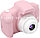 Детский цифровой фотоаппарат с рамками и видеосъемкой 400 mAh (розовый), фото 9