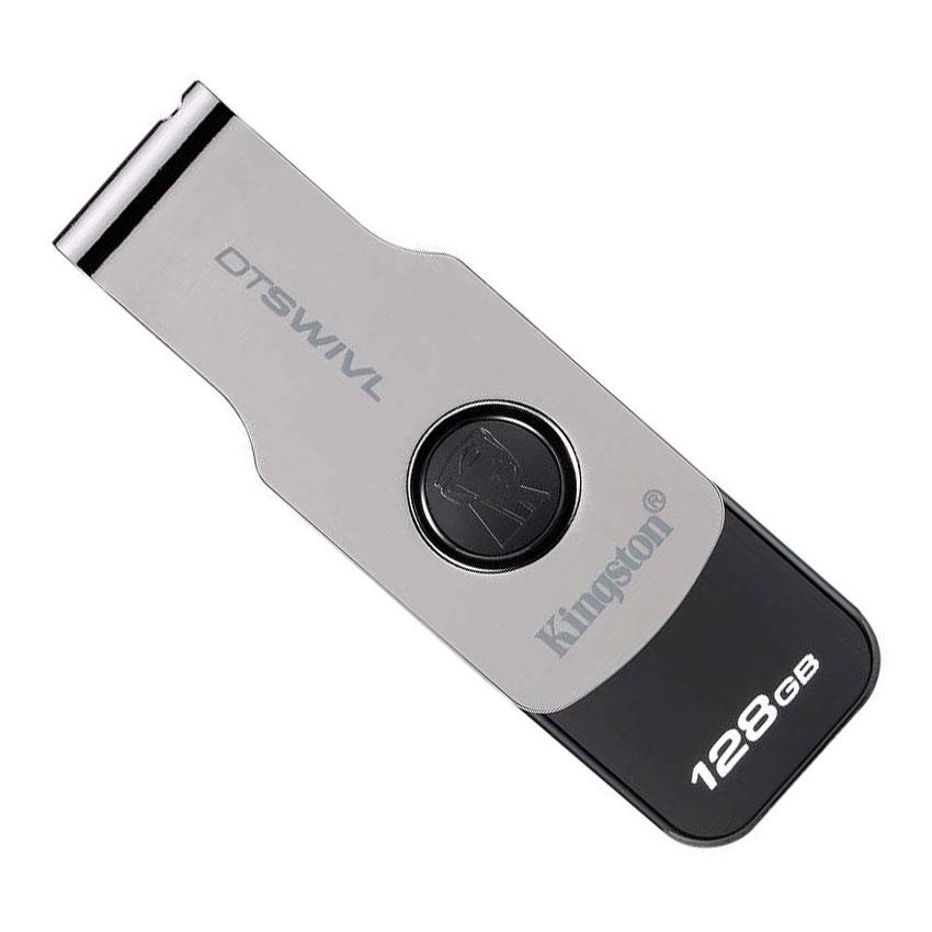 USB Флеш 128GB 3.0 Kingston DTSWIVL/128GB металл - фото 1 - id-p71526764