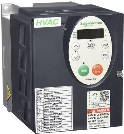 Преобразователь частоты Altivar ATV212HU22N4, 3-фазный, 380-480В,2,2 кВт,IP21, фото 2