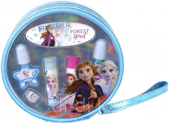 Набор детской декоративной косметики Markwins Frozen, для губ и ногтей, в косметичке, круглый