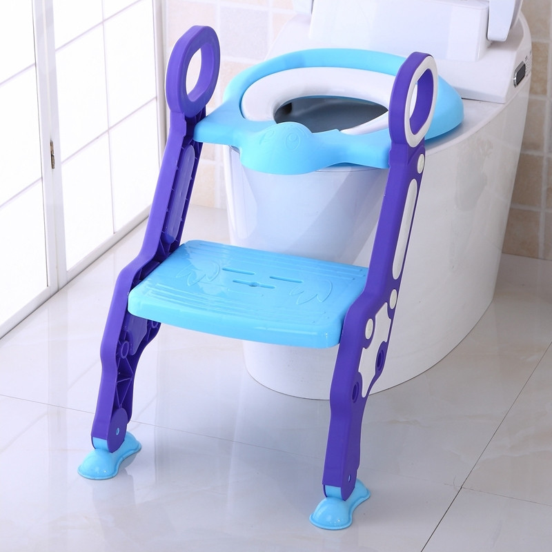 Сиденье для унитаза с лесенкой Pituso Blue 16018B - фото 1 - id-p71537268