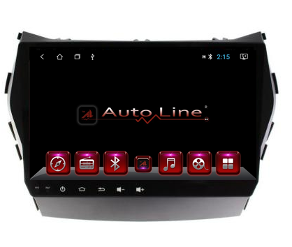 Автомагнитола AutoLine Hyundai Santa Fe 2013-2017г HD ЭКРАН 1024-600 ПРОЦЕССОР 4 ЯДРА (QUAD CORE), фото 2