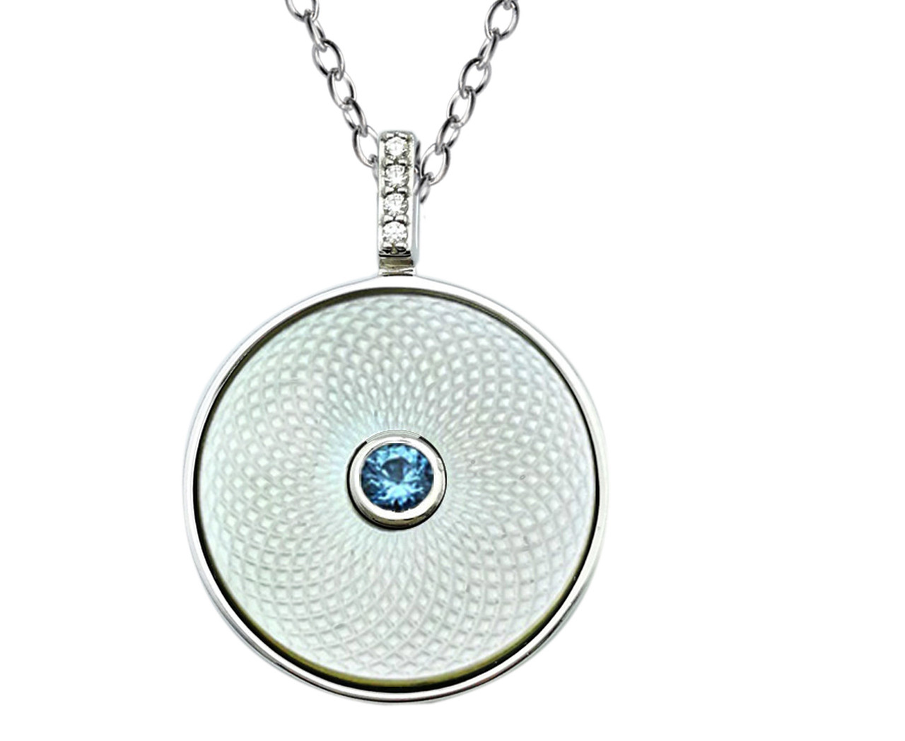 Серебряный кулон Brosh Jewellery (Серебро 925) покрытие родий, вставка Цирконий.