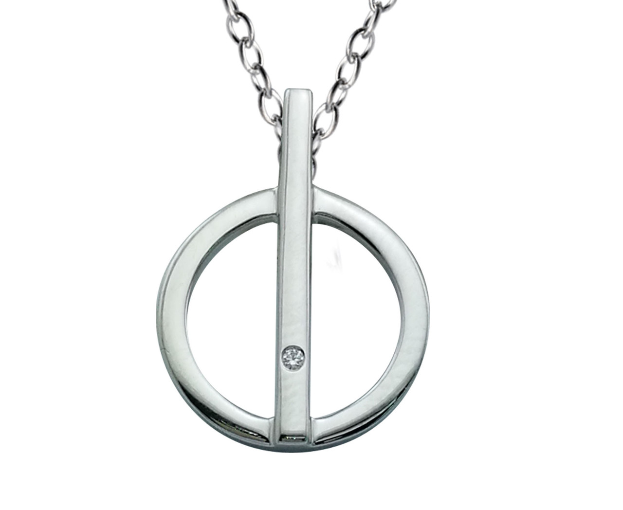 Серебряный кулон Brosh Jewellery (Серебро 925) покрытие родий, вставка Бриллиант.
