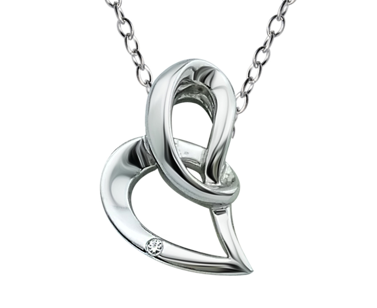 Серебряный кулон Brosh Jewellery (Серебро 925) покрытие родий, вставка Бриллиант.