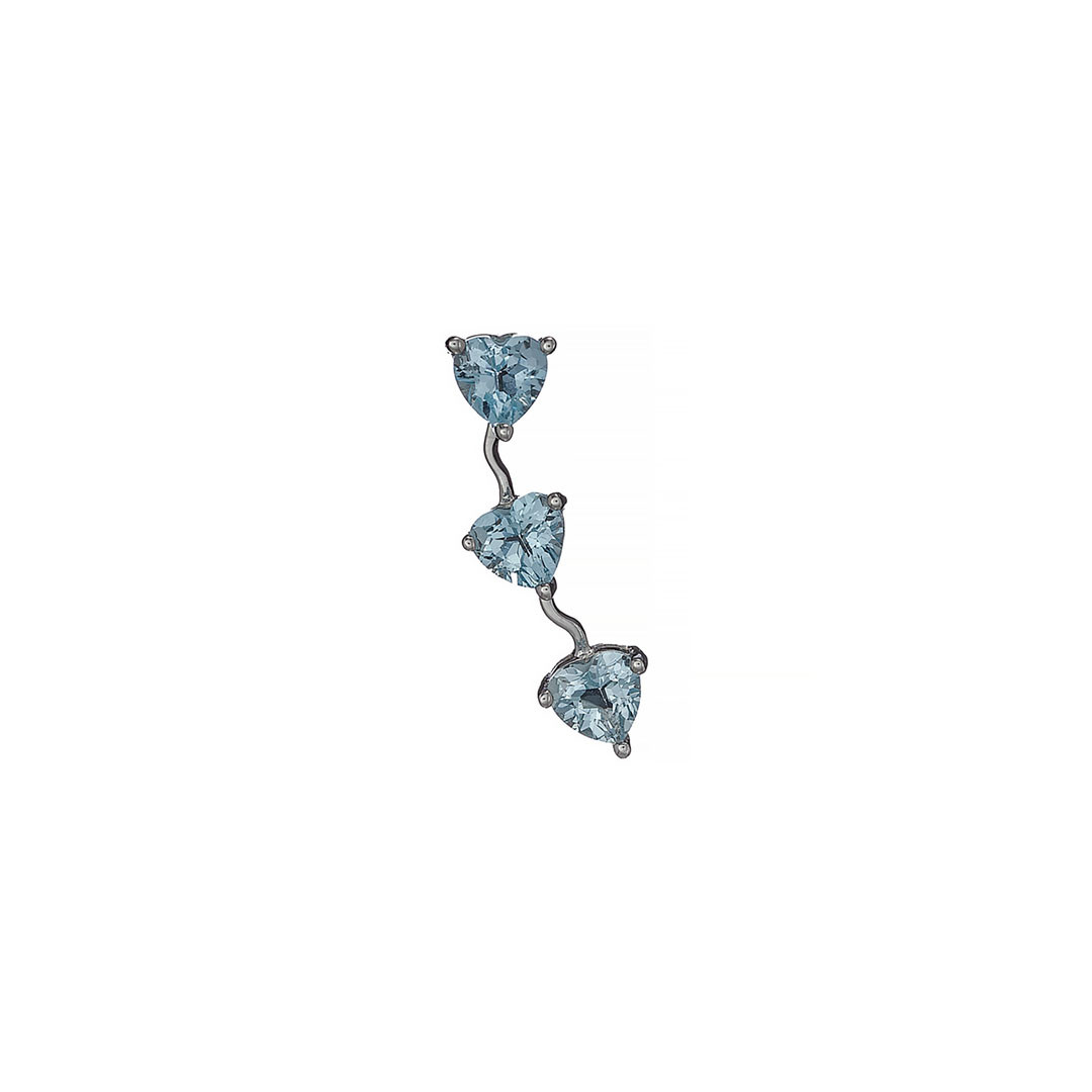 Серебряный кулон Brosh Jewellery (Серебро 925) покрытие родий, вставка Голубой топаз.