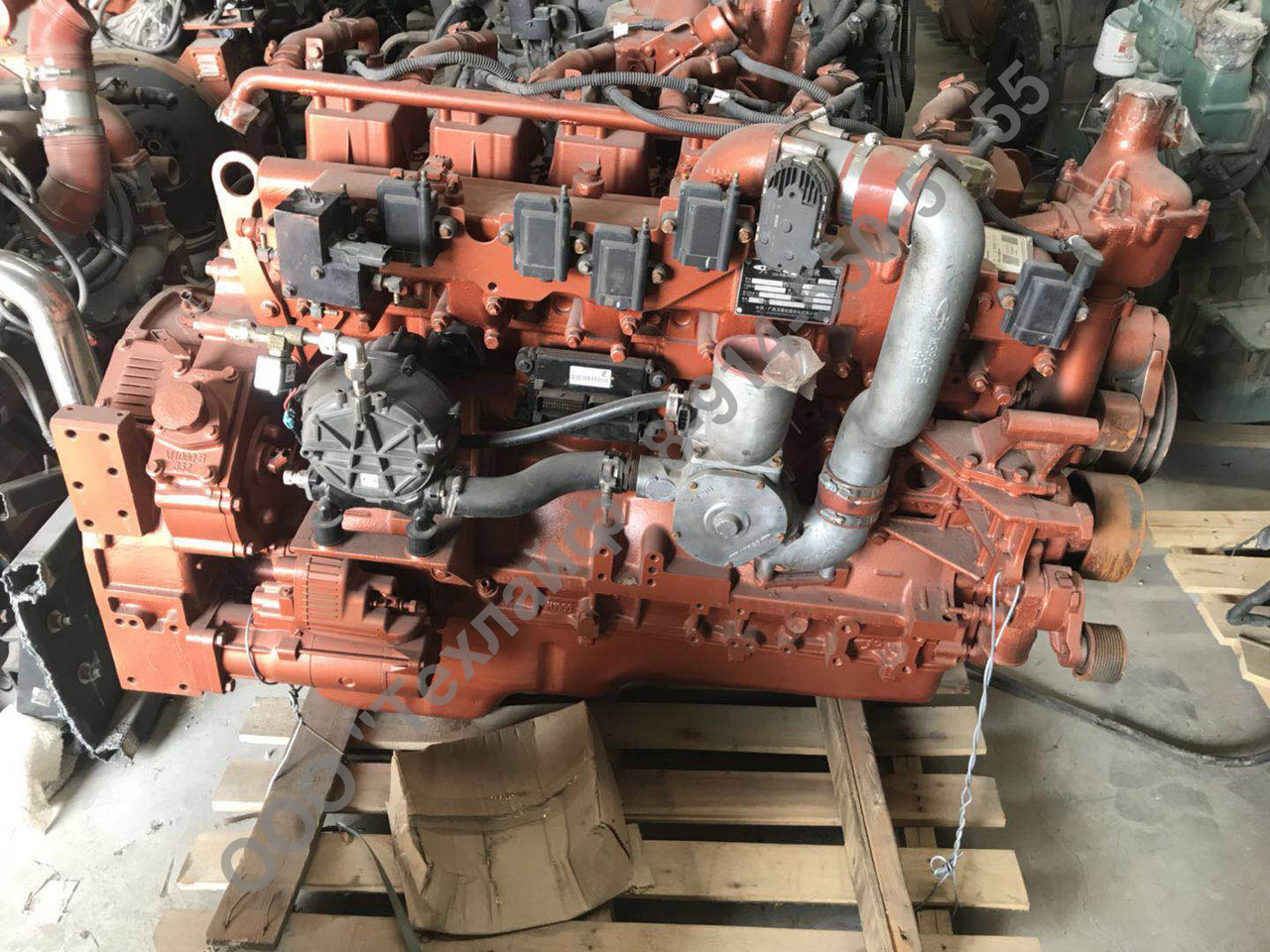 Двигатель газовый YC6MK375N-50 на КамАЗ 65116, DongFeng, Yutong, Golden Dragon (метан или пропан-бутан)