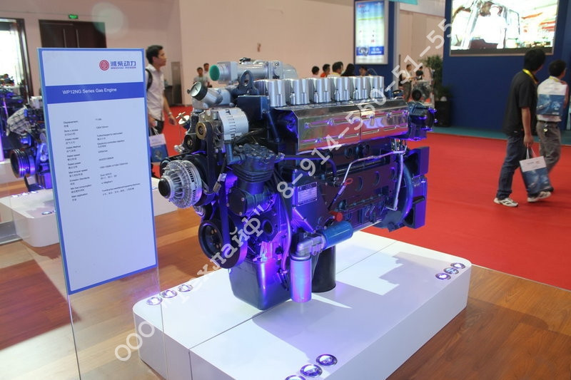Двигатель газовый WP12NG380E40 на тягач Shacman, Shaanxi, Dayun Truck (природный газ метан или пропан-бутан)