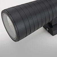 Tube uno черный уличный настенный светодиодный светильник