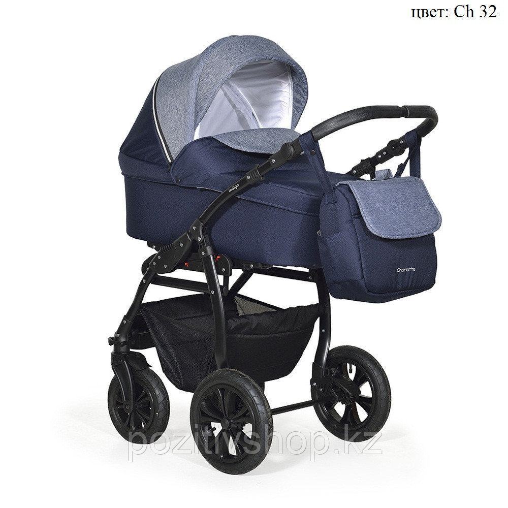 Коляска Indigo 2 в 1 Charlotte 32 Т.Синий/Джинс