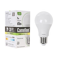 Camelion LED9-A60/830/E27 Эл. лампа светодиодная Мощность 9Вт, Тип колбы А60, Цвет. температура 3000К