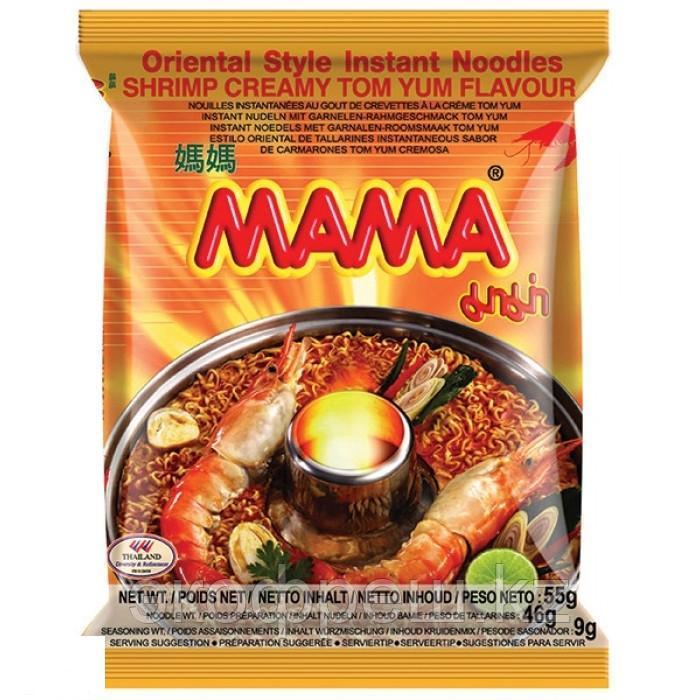 Тайская лапша Mama creamy tom yun со вкусом креветок 55 гр.
