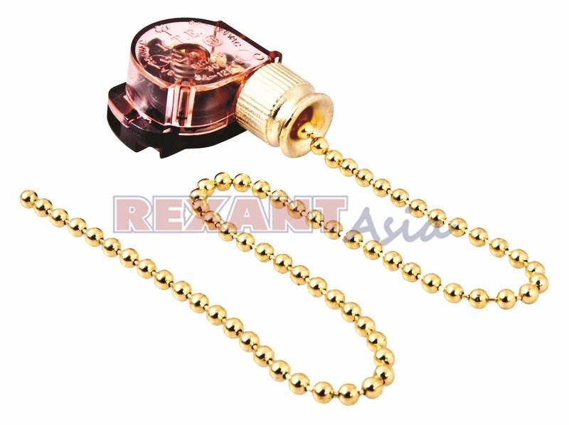 Выключатель Gold с цепочкой, (упаковка 10 шт), (32-0102), Rexant