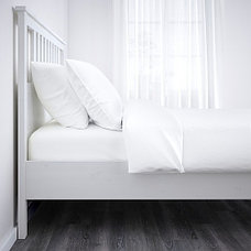 Кровать каркас ХЕМНЭС белая морилка 90х200 Лурой ИКЕА, IKEA, фото 3