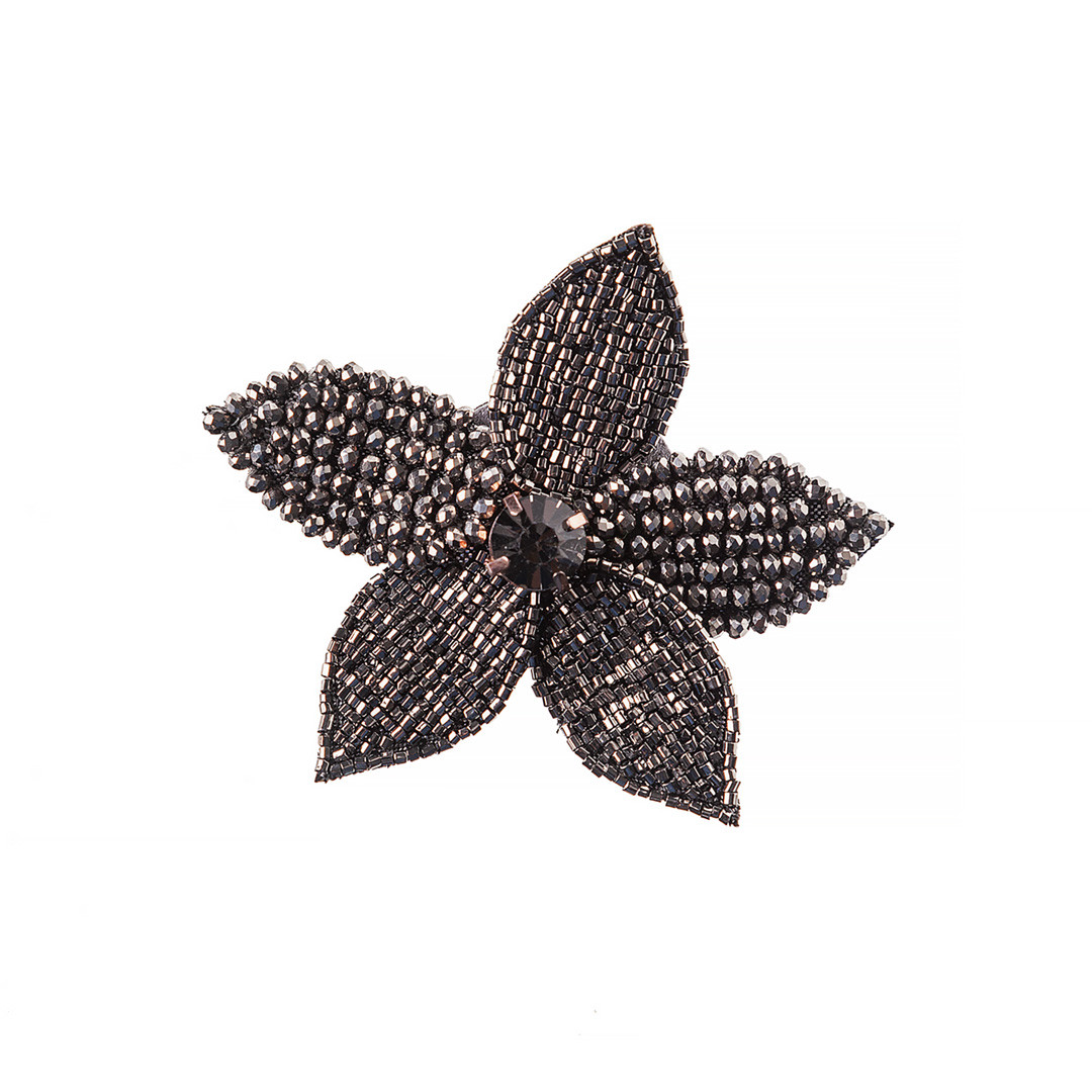 Брошь Brosh Jewellery ручной работы (Серый)