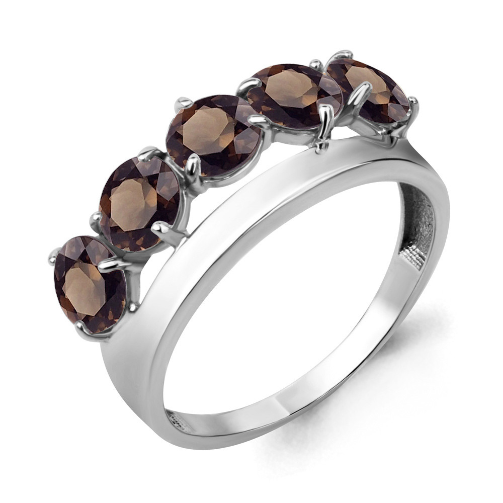 Серебряное кольцо с кварцем и раухтопазом AQUAMARINE (#687287)