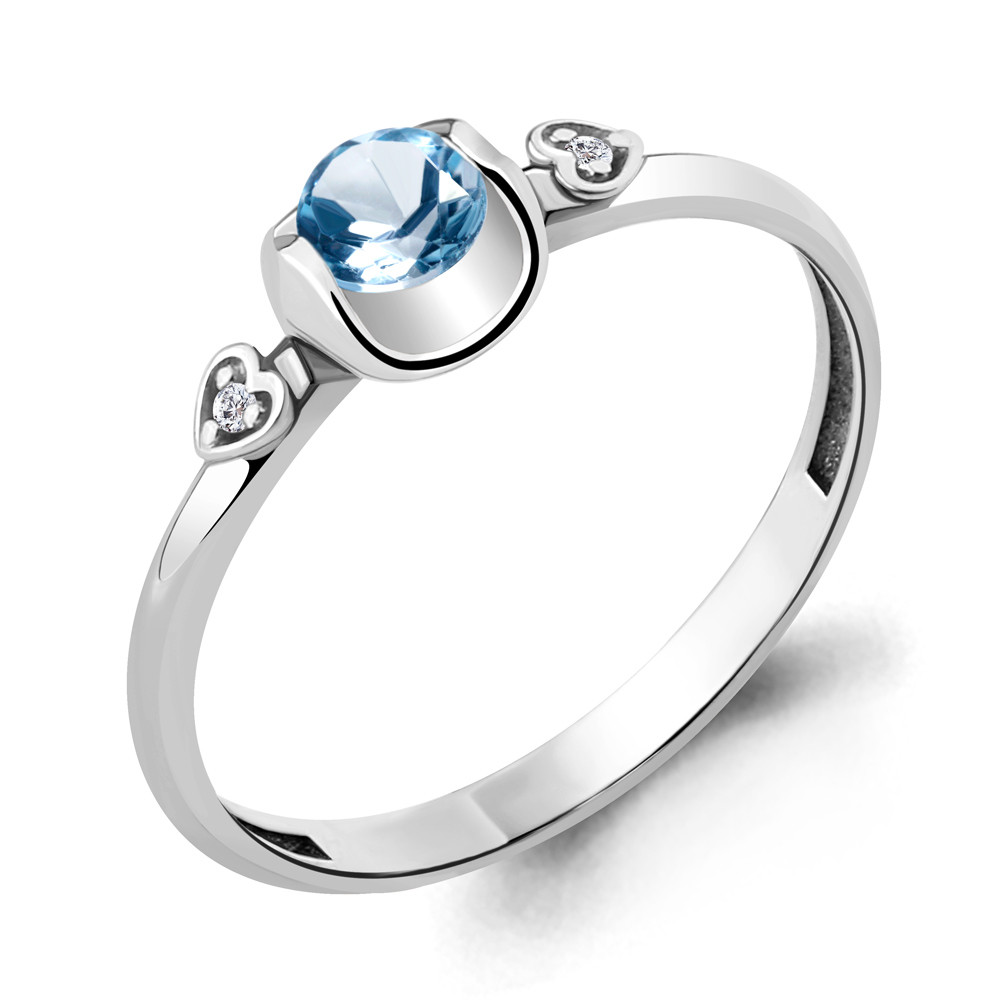 Серебряное кольцо с топазом свисс AQUAMARINE (#706510)