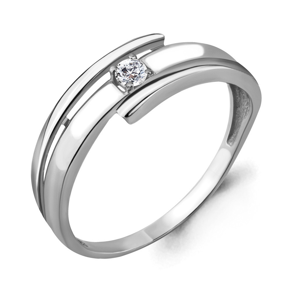 Серебряное кольцо с фианитом AQUAMARINE (#708763)
