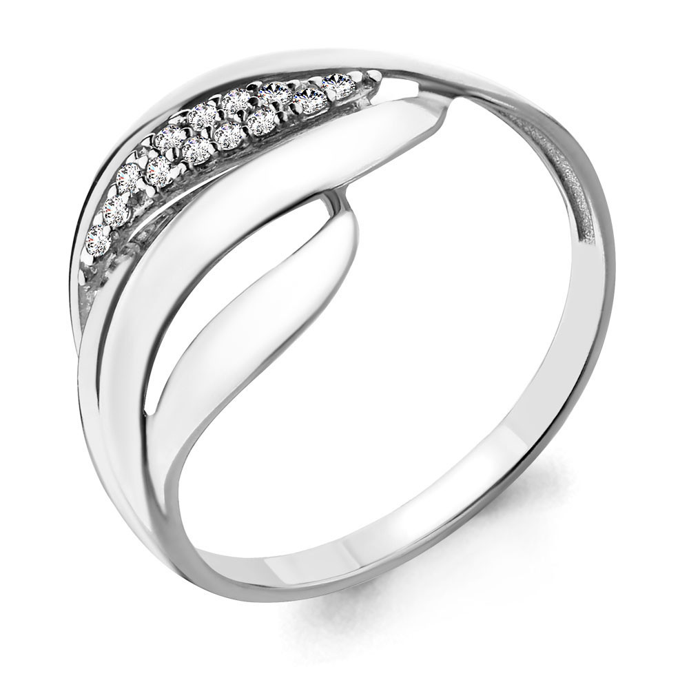 Серебряное кольцо с фианитом AQUAMARINE (#650094)
