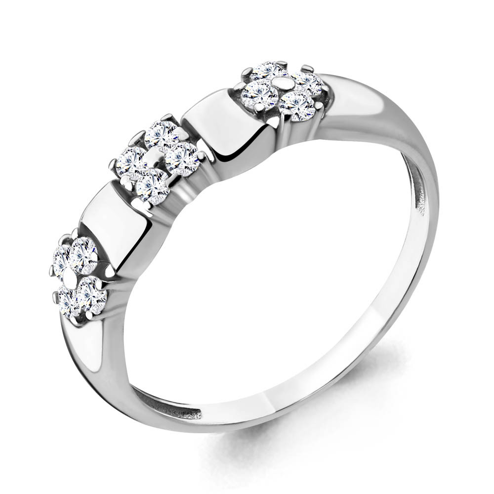 Серебряное кольцо с фианитом AQUAMARINE (#648848)