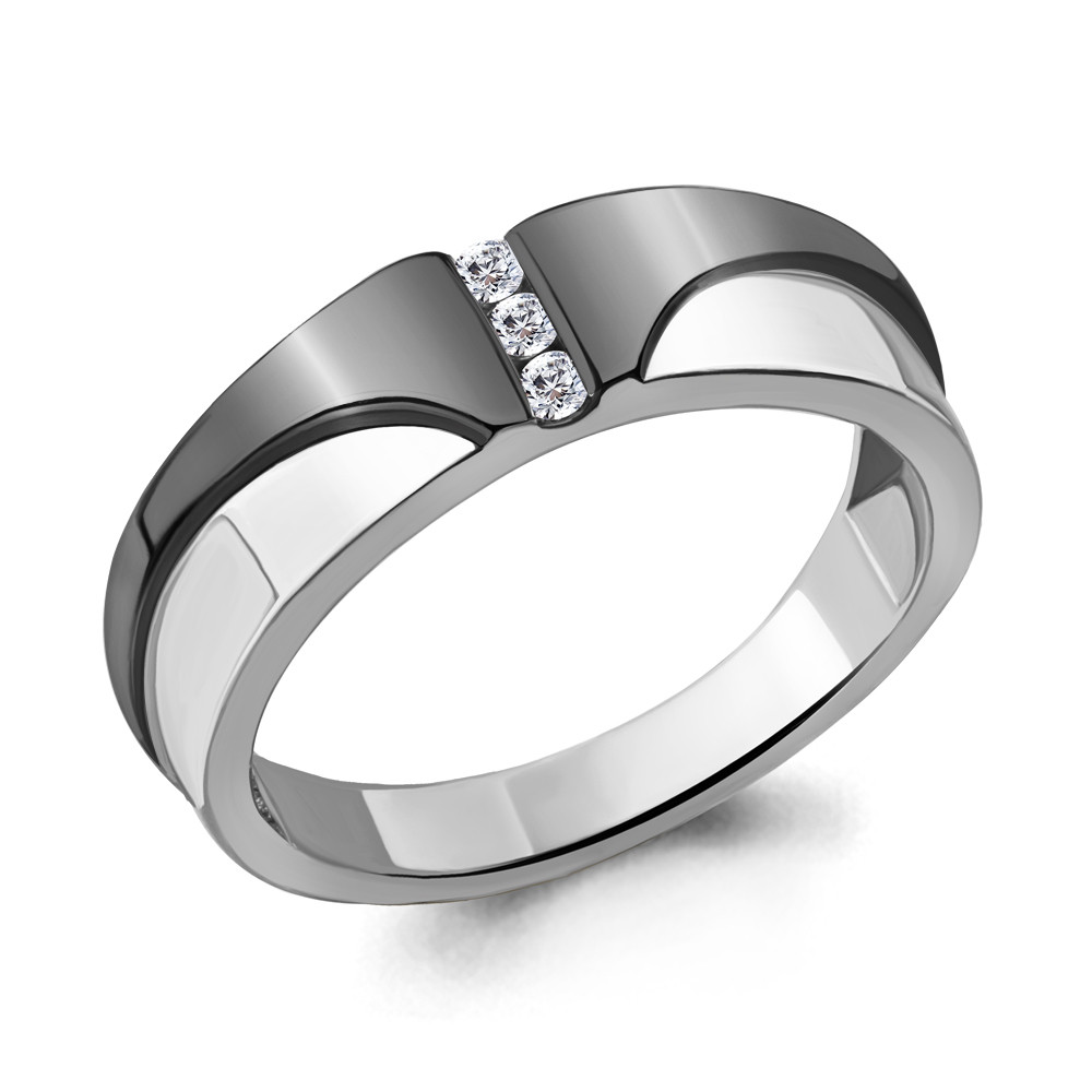 Серебряное кольцо с фианитом AQUAMARINE (#711490)