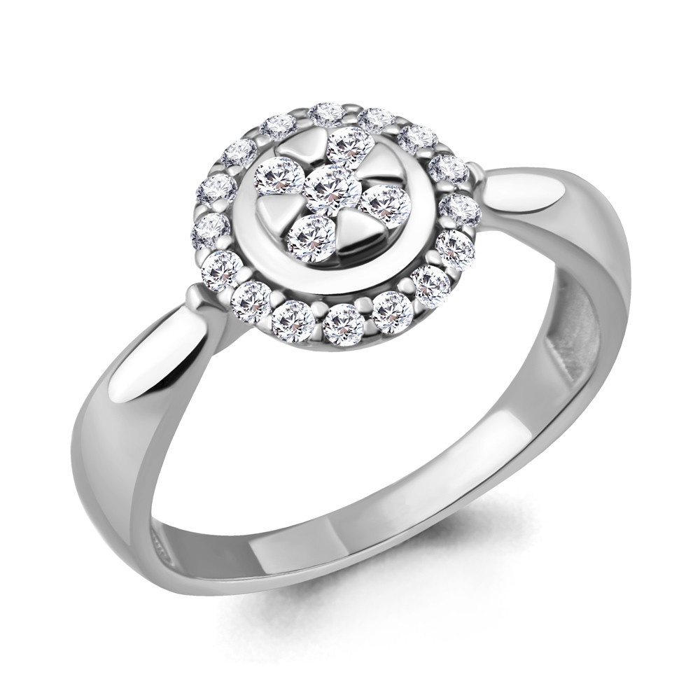 Серебряное кольцо с фианитом AQUAMARINE (#711685)