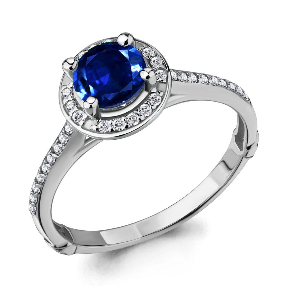 Серебряное кольцо с фианитом AQUAMARINE (#485127)