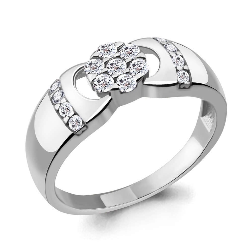 Серебряное кольцо с фианитом AQUAMARINE (#705232)