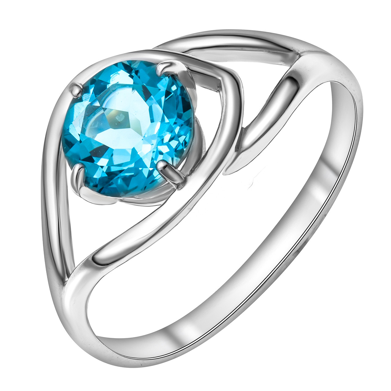 Серебряное кольцо с и топазом AQUAMARINE (#410099)