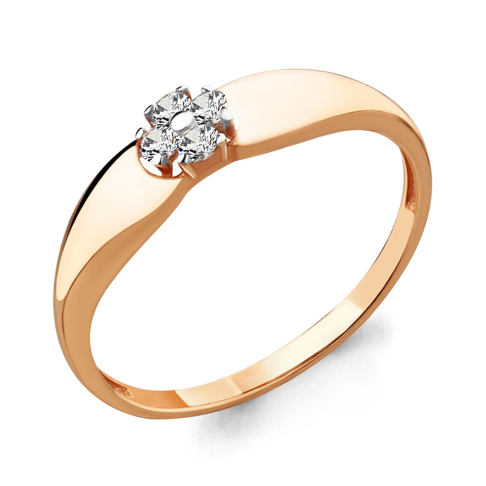 Серебряное кольцо с фианитом AQUAMARINE (#706622)