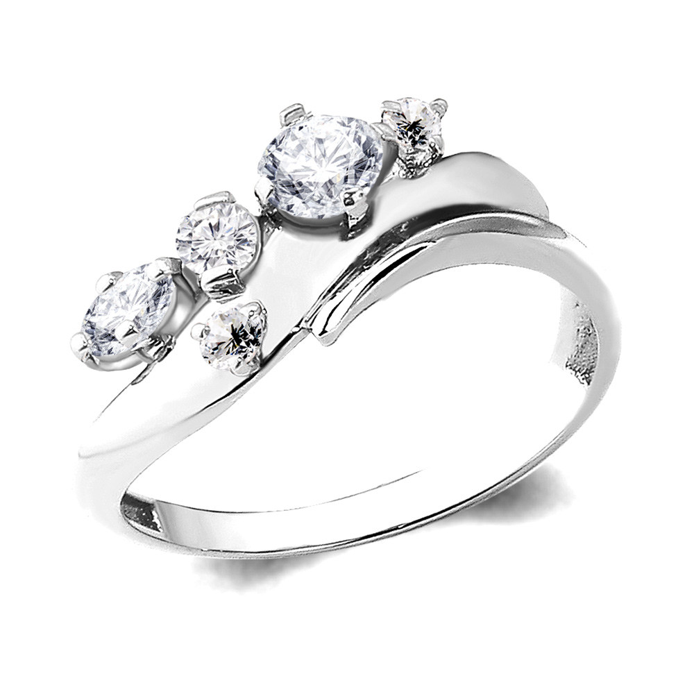Серебряное кольцо с фианитом AQUAMARINE (#708735)