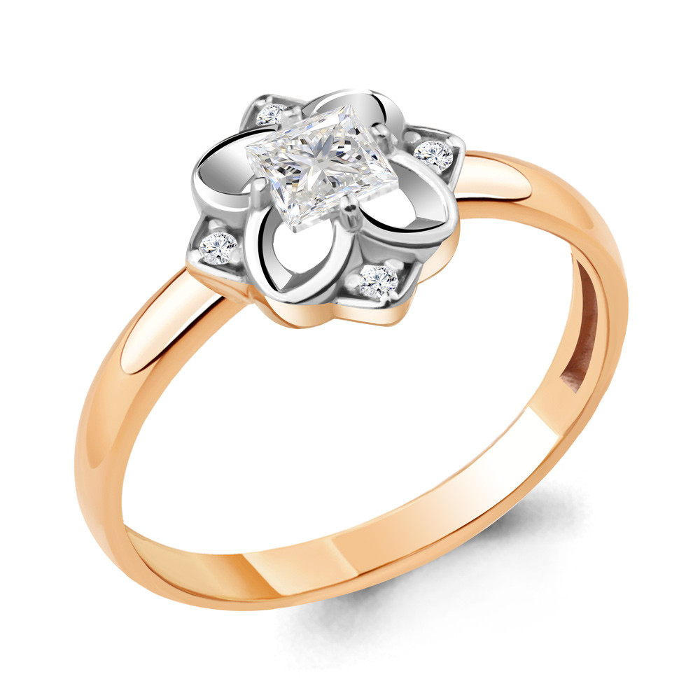 Серебряное кольцо с фианитом AQUAMARINE (#714867)