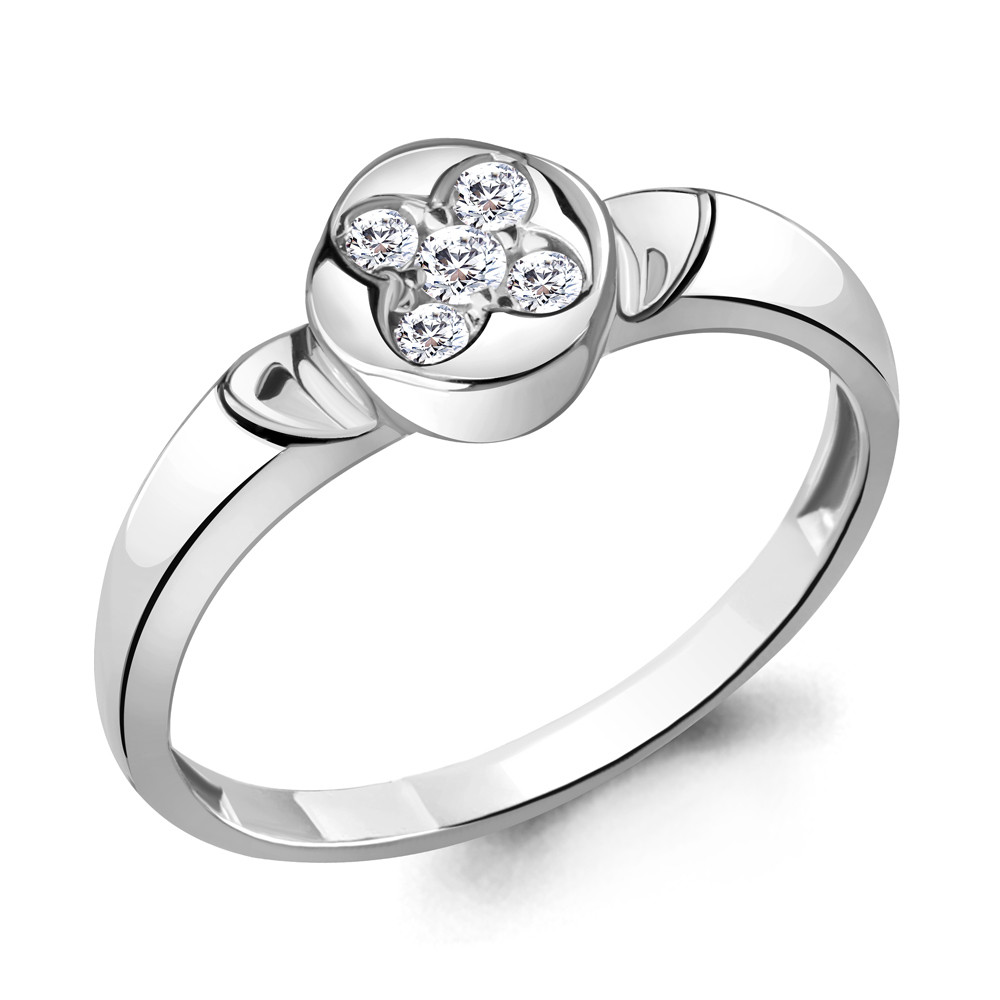 Серебряное кольцо с фианитом AQUAMARINE (#711849)