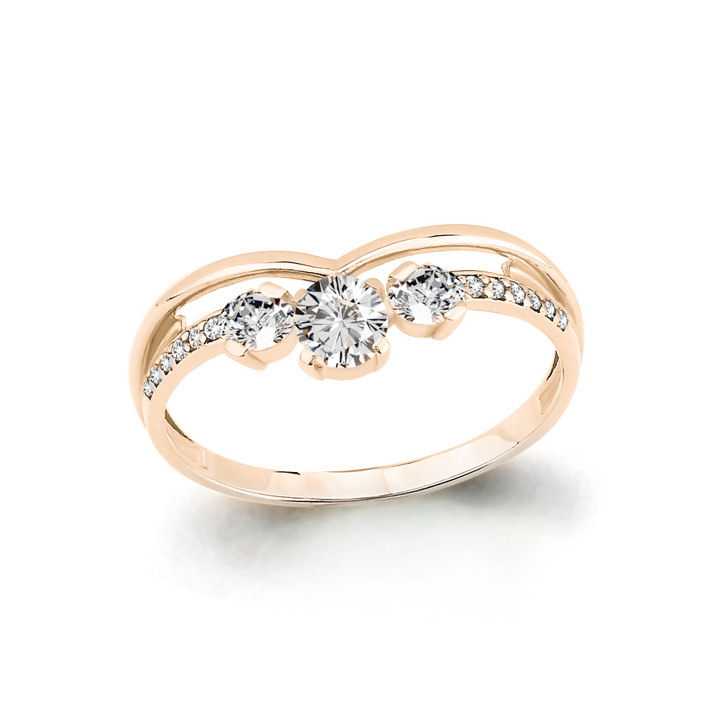 Серебряное кольцо с фианитом AQUAMARINE (#657370)
