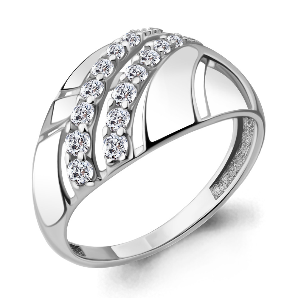 Серебряное кольцо с фианитом AQUAMARINE (#708731)