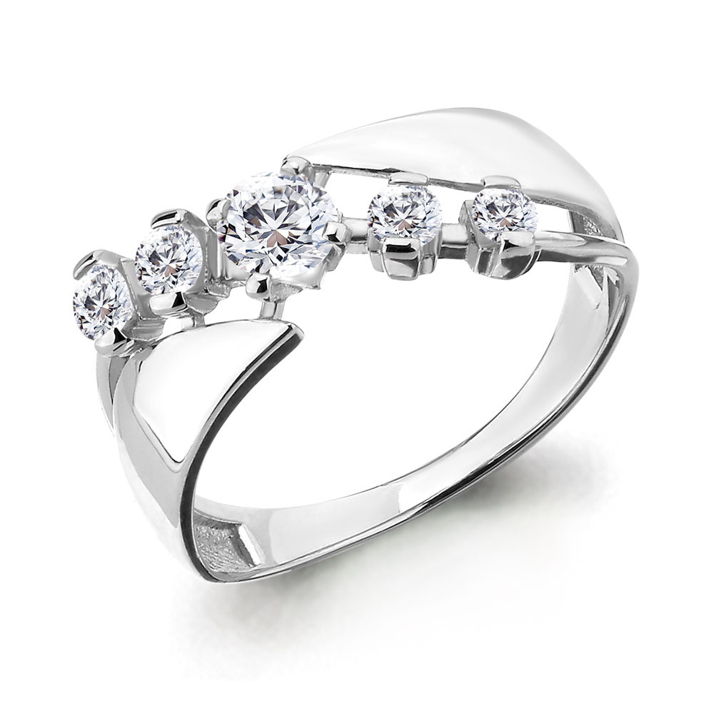 Серебряное кольцо с фианитом AQUAMARINE (#708777)