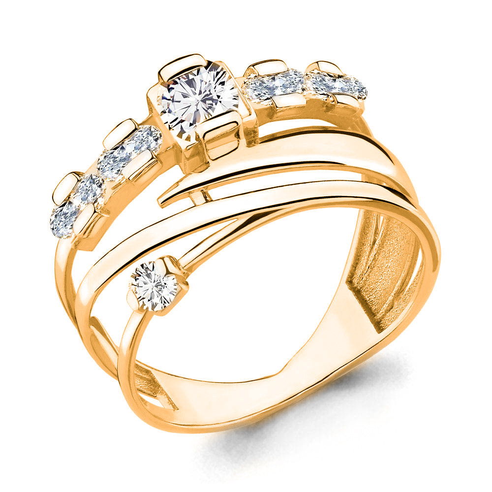 Серебряное кольцо с фианитом AQUAMARINE (#708733)