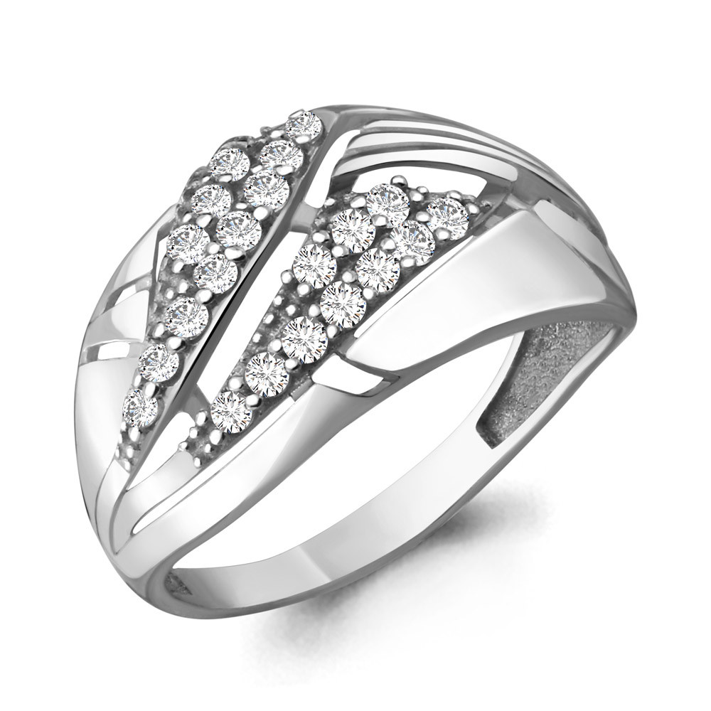 Серебряное кольцо с фианитом AQUAMARINE (#708732)