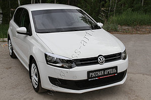 Накладки на передние фары (реснички) Volkswagen Polo V 2009-
